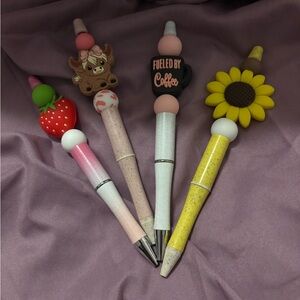 Homemade Beaded Pen Lot!